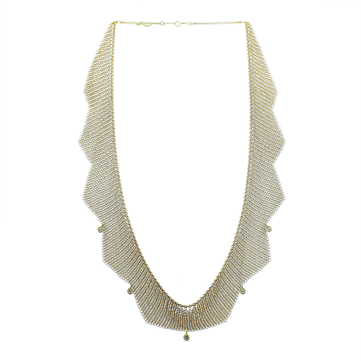 Tiffany gold mesh necklace discount