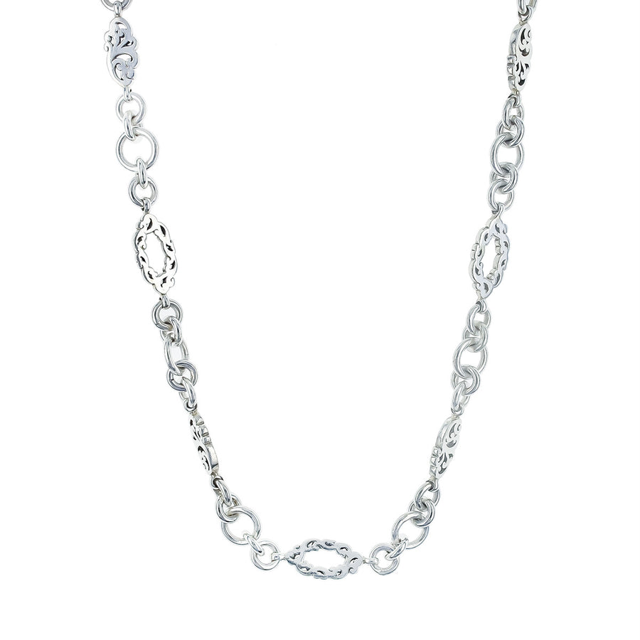 Lois Hill 24-Inch Sterling Silver Link Necklace