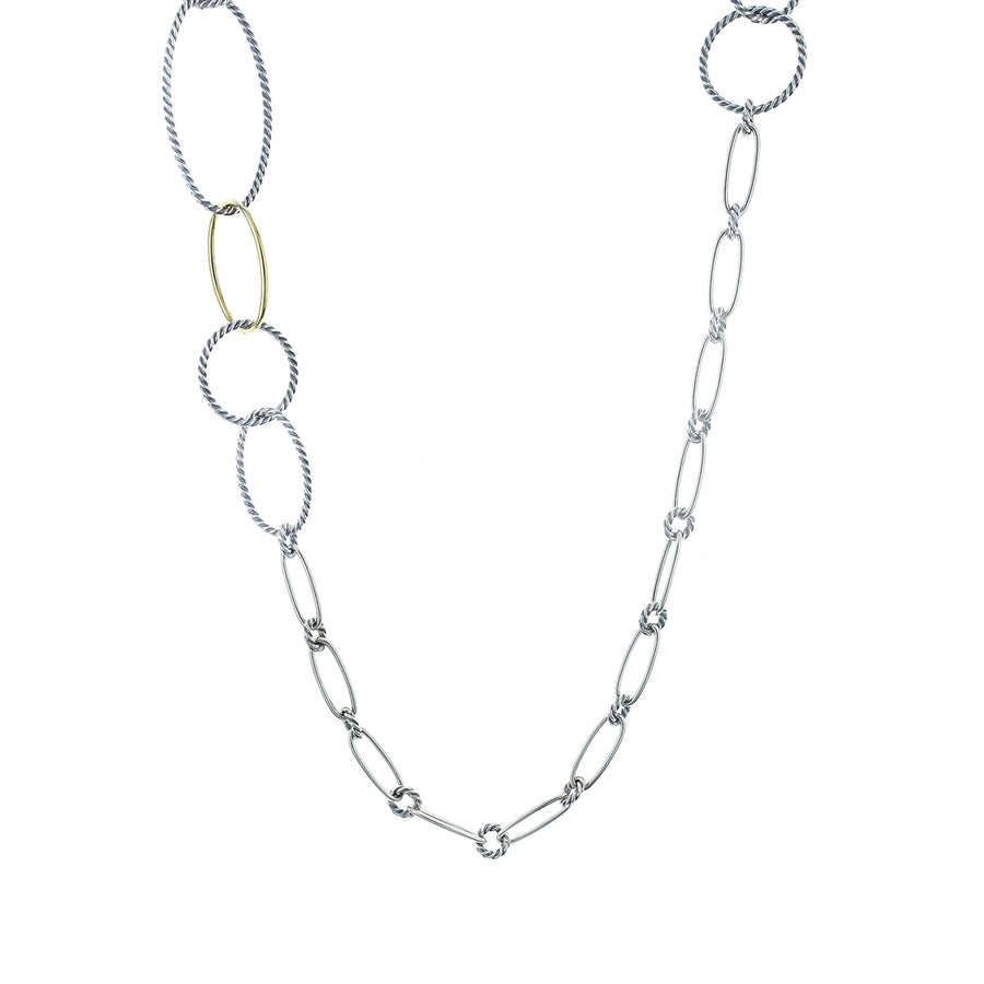 David Yurman Mobile Link Necklace with Gold