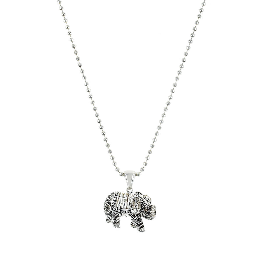 Lagos Silver Rare Wonders Elephant Pendant Necklace