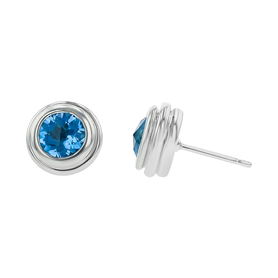John Hardy Batu Bedeg Faceted Topaz Stud Earrings