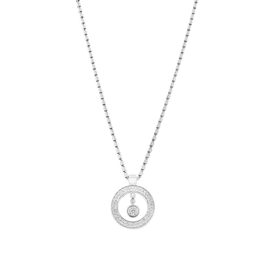 Roberto Coin 18K Gold Pave Mini O Diamond Pendant