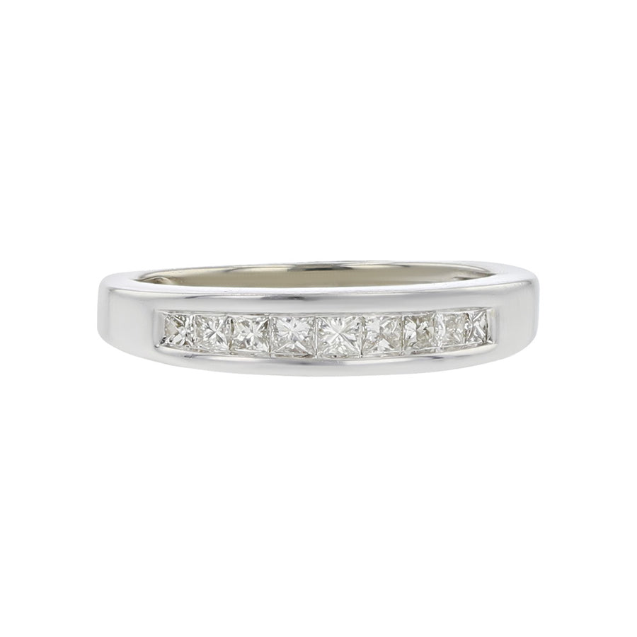 Diamond Partway Wedding Band in 14K White Gold