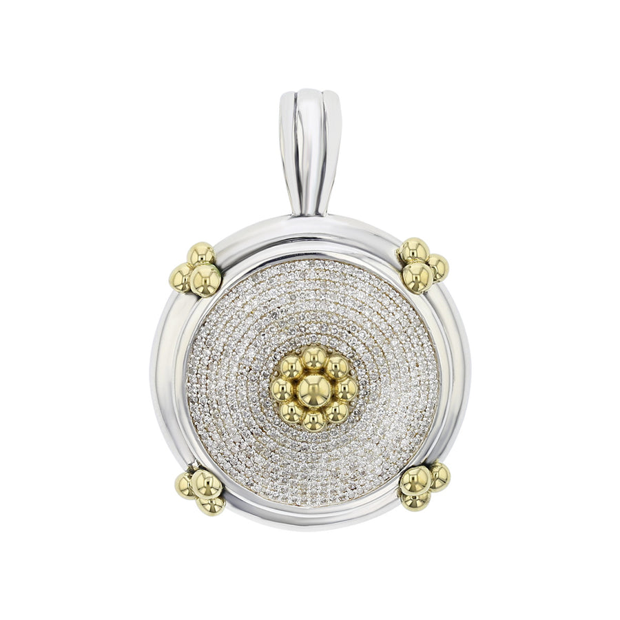 Slane Sterling Silver and 18K Gold Diamond Pendant