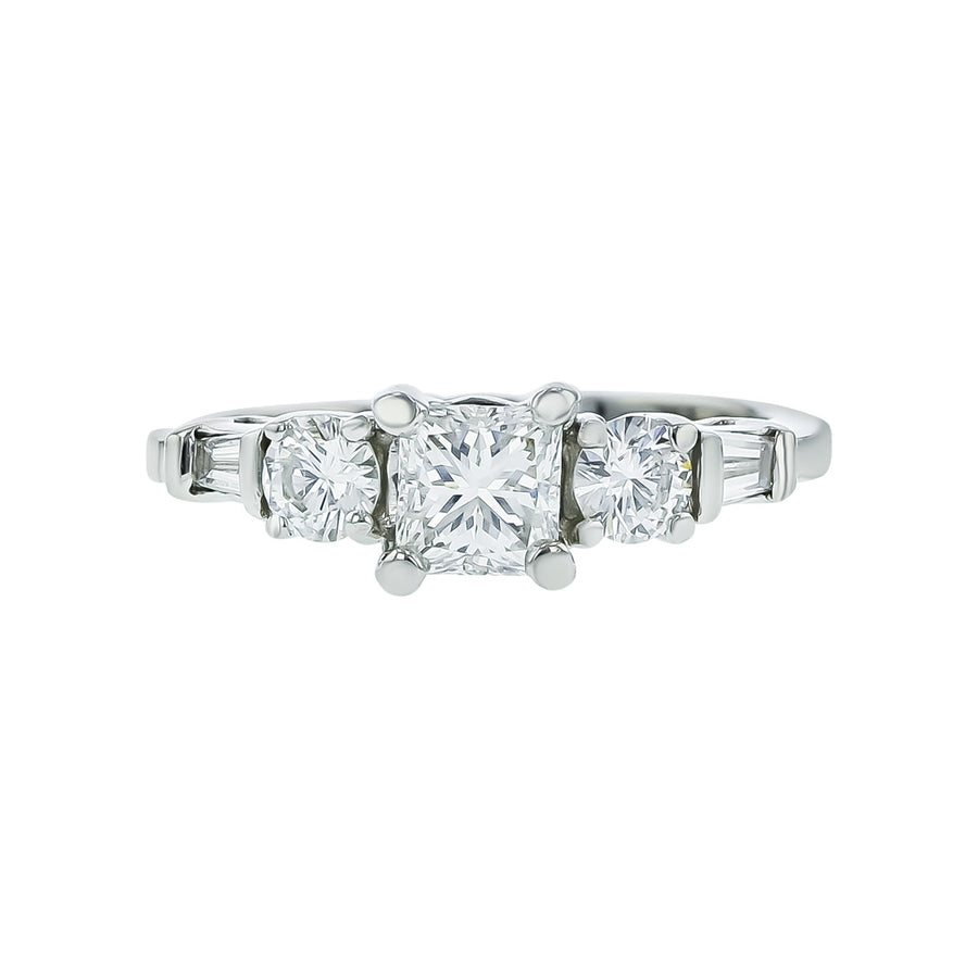 Platinum Princess-cut Diamond Engagement Ring