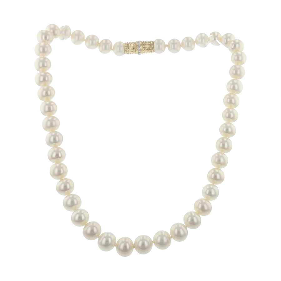 18-Inch Baroque Pearl and Diamond Necklace