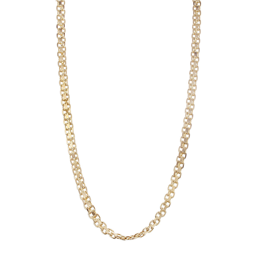 16-Inch 14K Yellow Gold Wide Link Necklace