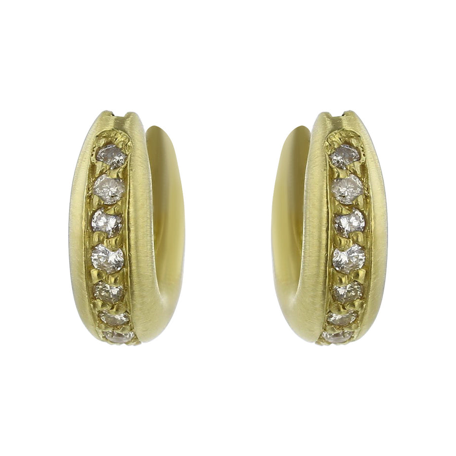 Slane 18K Yellow Gold Small Diamond Hoop Earrings