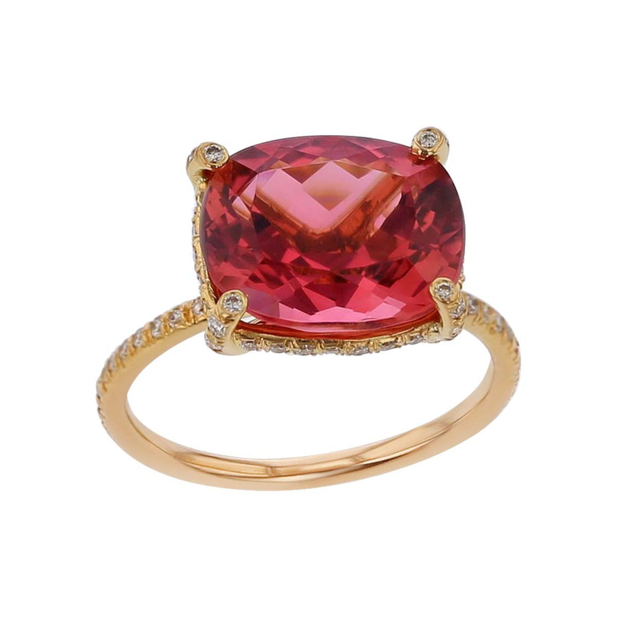 Vera Wang Pink Tourmaline and Diamond Ring