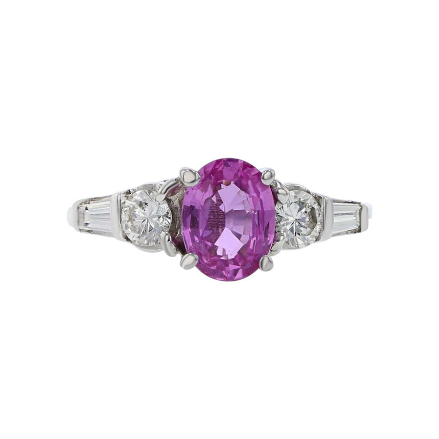 Le Vian 18K White Gold Pink Sapphire Ring