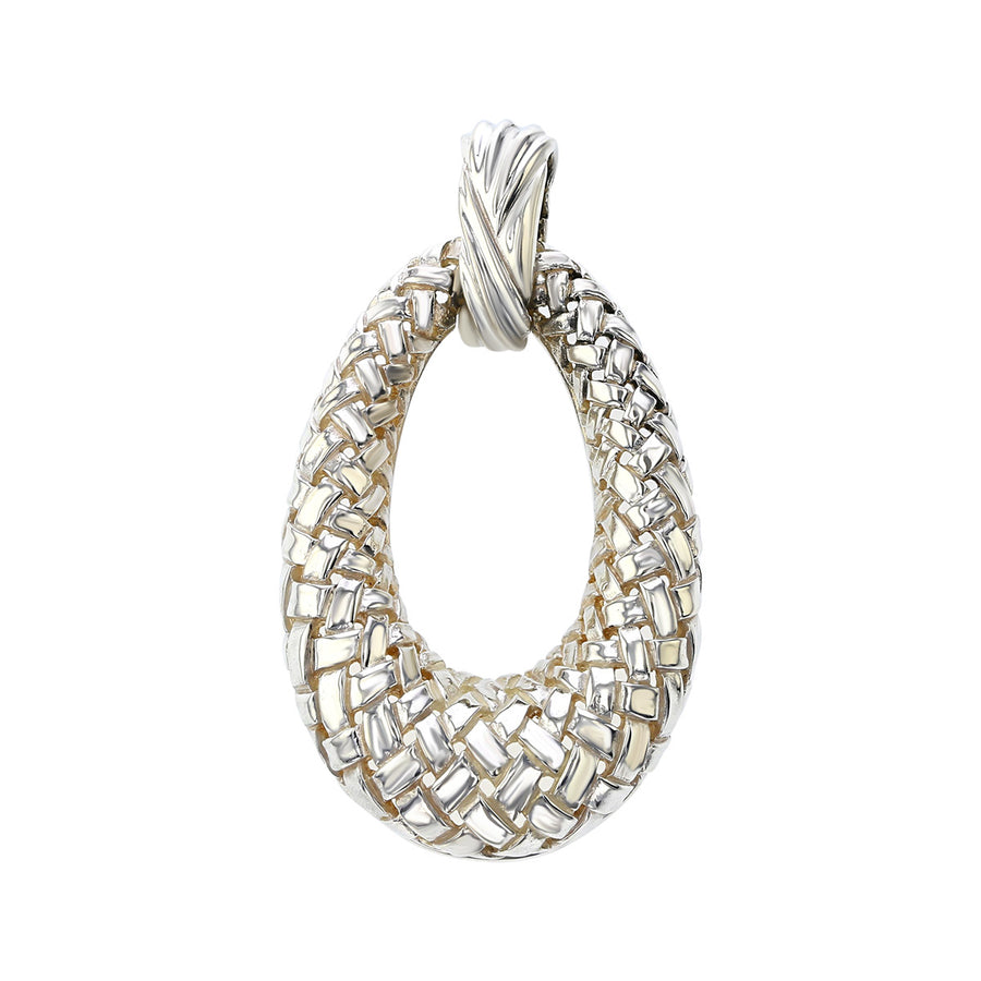 Slane Sterling Silver Large Basketweave Pendant