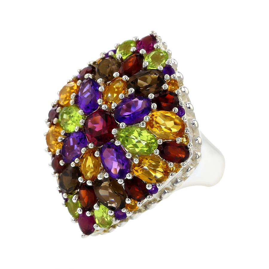 Slane Garnet, Peridot and Citrine Mosaic Ring