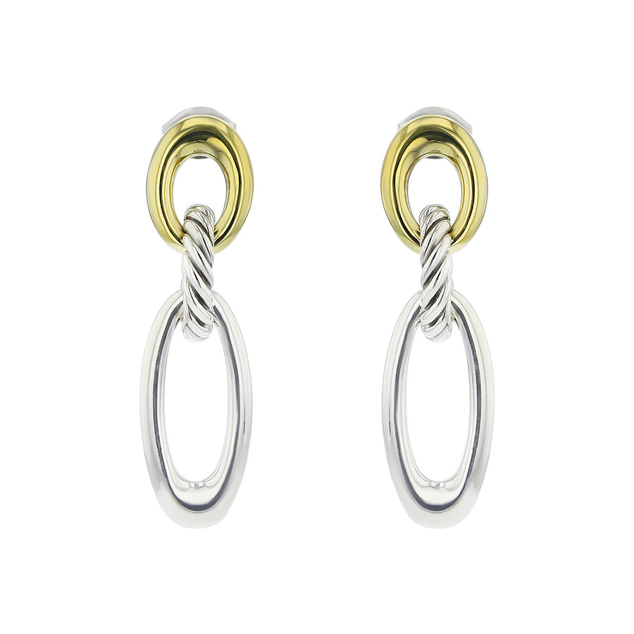 David Yurman Ellipse Oval Link Drop Earrings