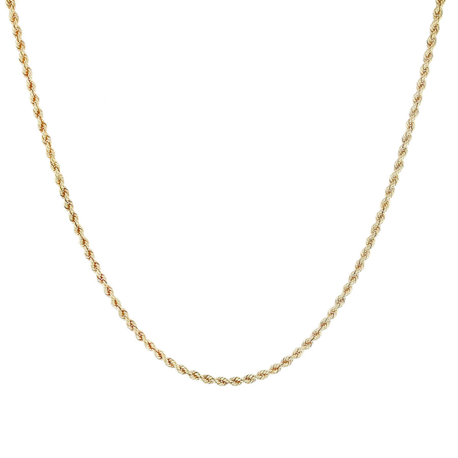 28-Inch 14K Yellow Gold Twist Chain Necklace