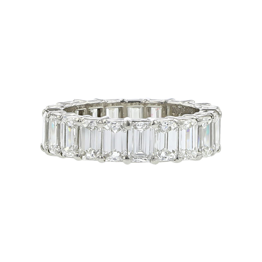 Platinum Emerald-cut Diamond Eternity Ring