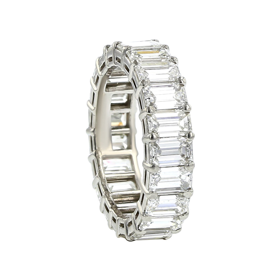 Platinum Emerald-cut Diamond Eternity Ring