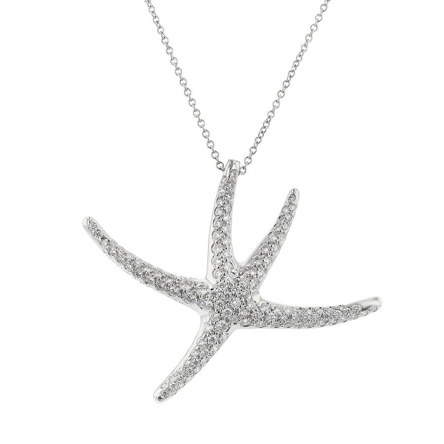 Tiffany Elsa Peretti Starfish Diamond Necklace