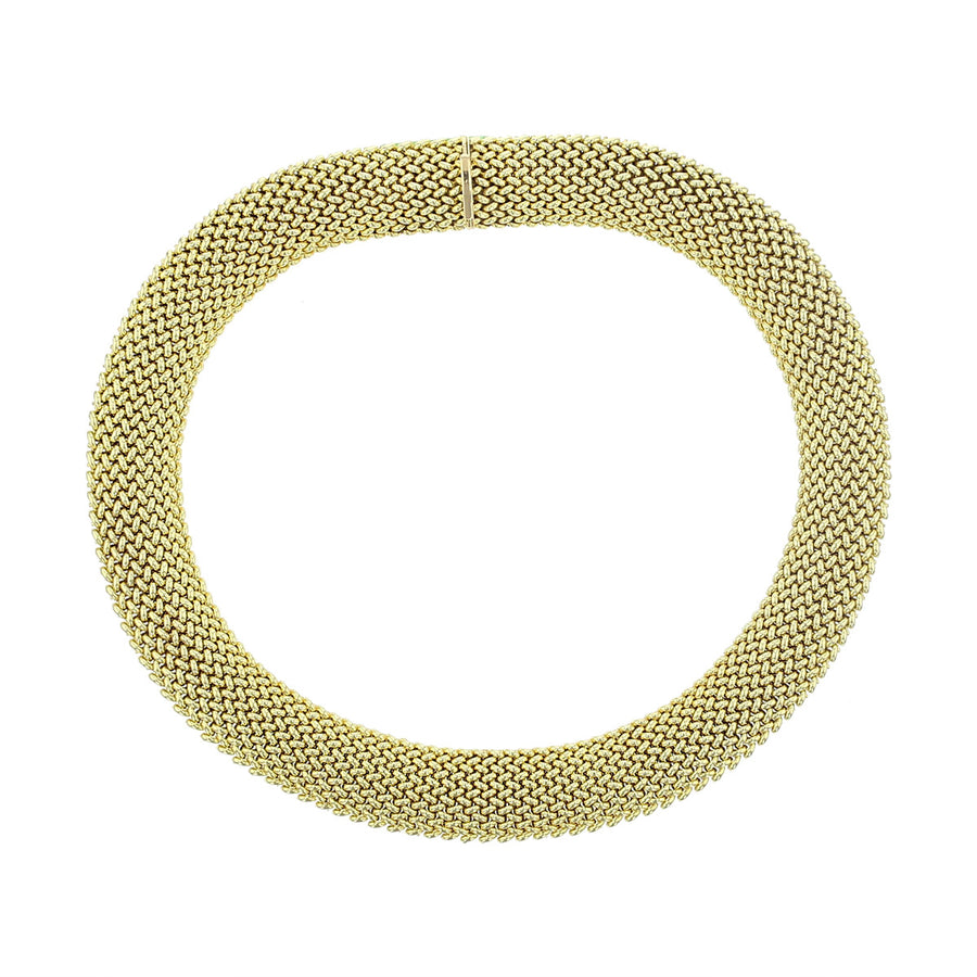 18-Inch 14K Yellow Gold Basketweave Necklace