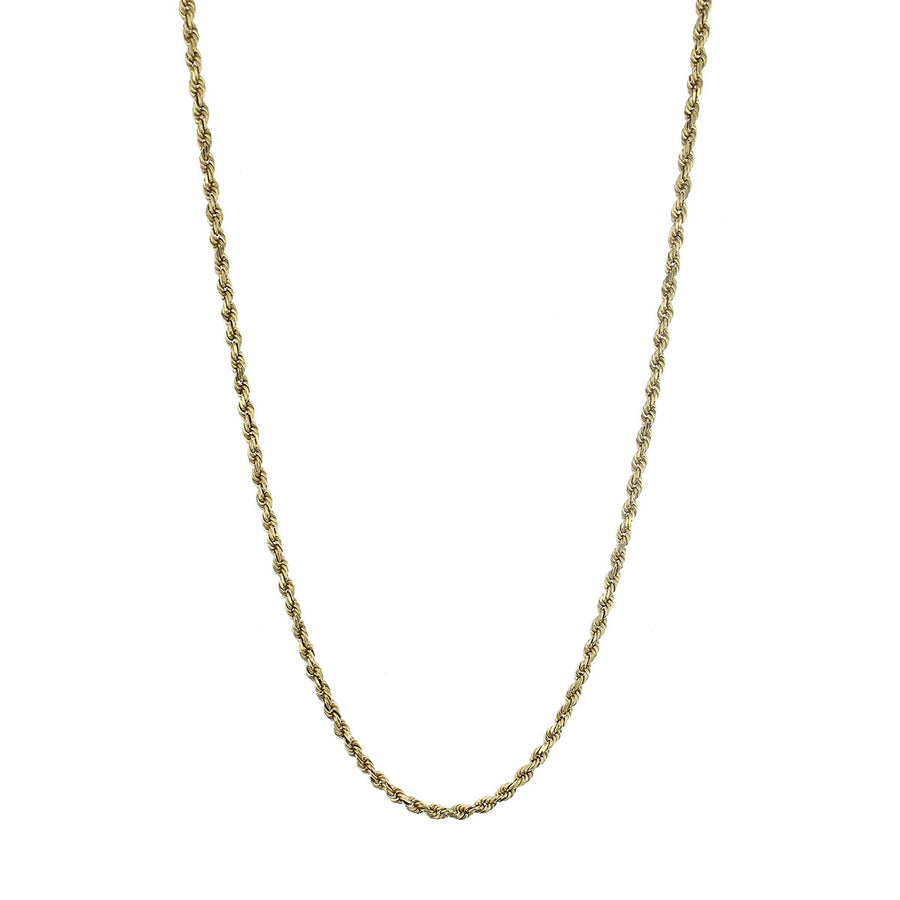 14K Yellow Gold 3.40mm Rope Chain Necklace