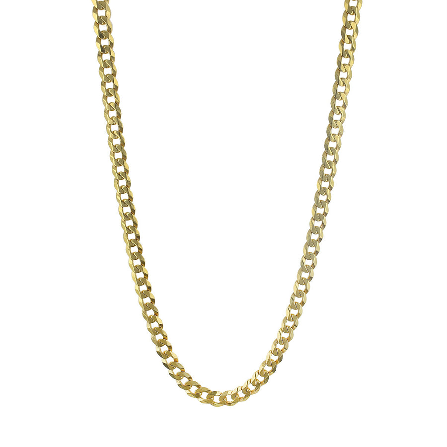 18K Yellow Gold 7.50mm Wide Curb Link Necklace
