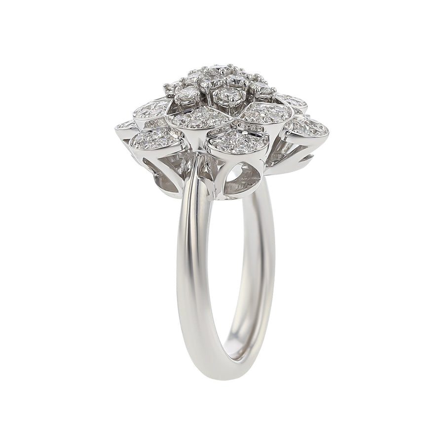 Picchiotti 18K White Gold Diamond Floral Shape Ring