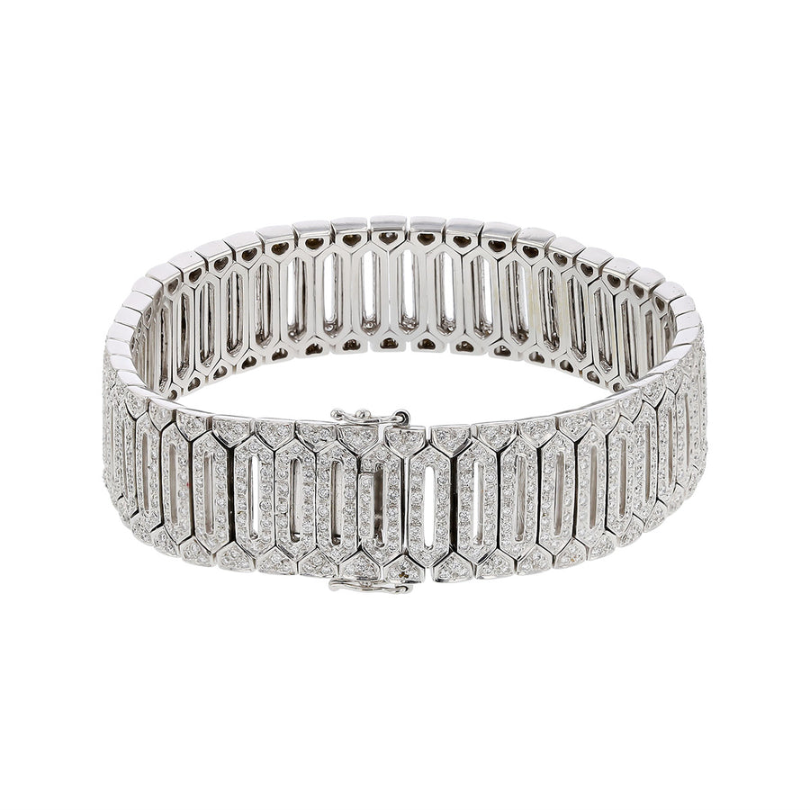 Hans D. Kreiger 18K Gold Diamond Link Bracelet
