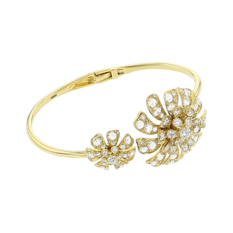 Maria Canale 18K Gold Diamond Floral Bracelet