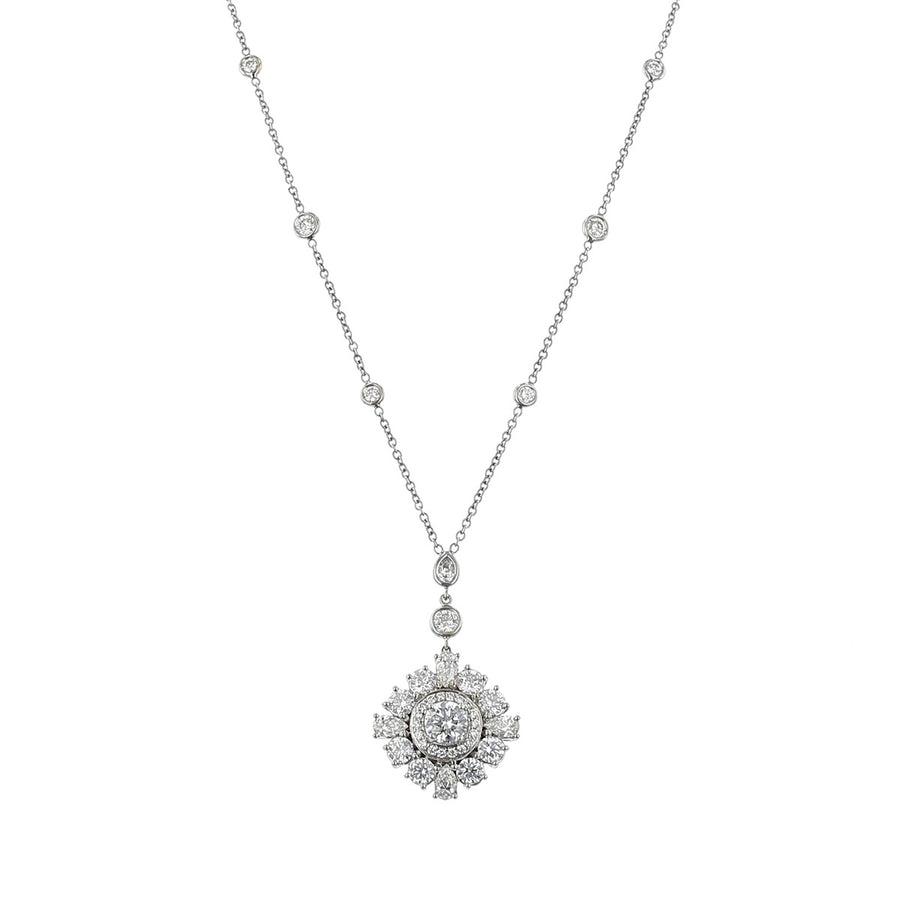 Maria Canale 18K White Gold Diamond Necklace