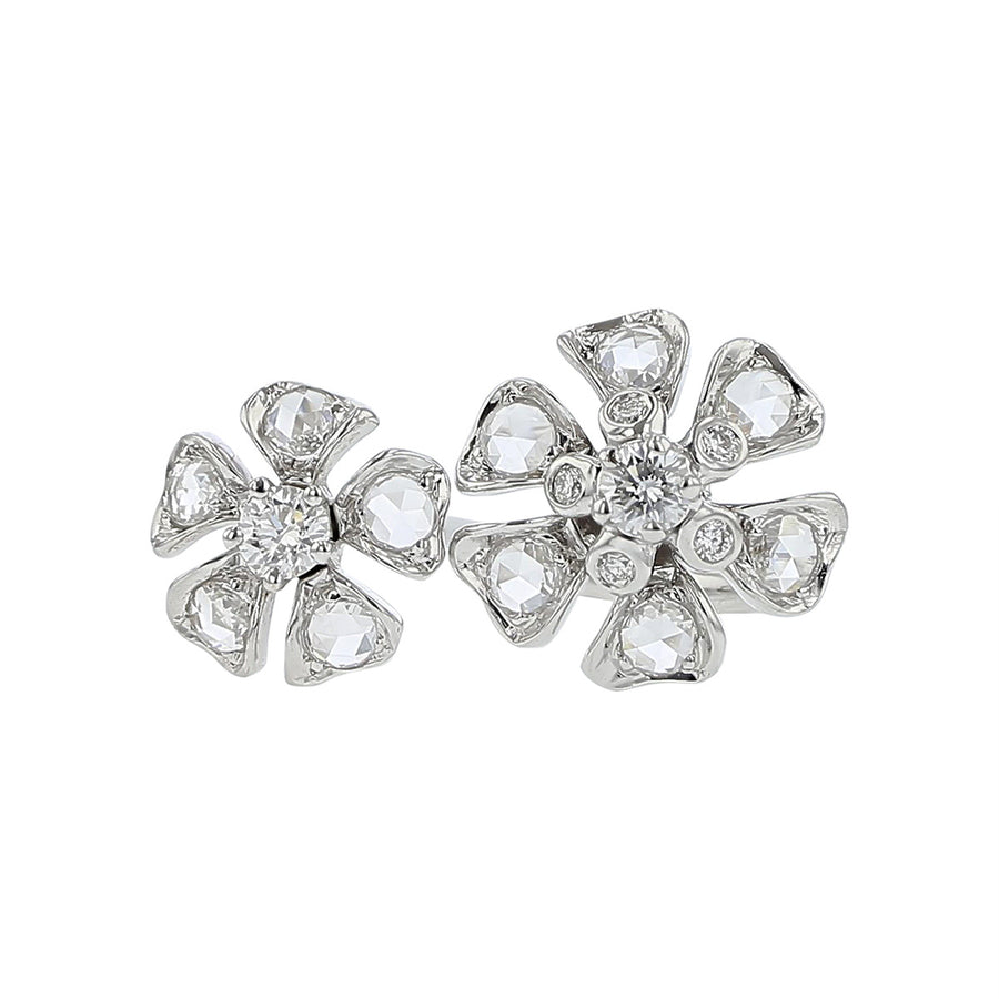 Maria Canale 18K Gold Diamond Flower Ring