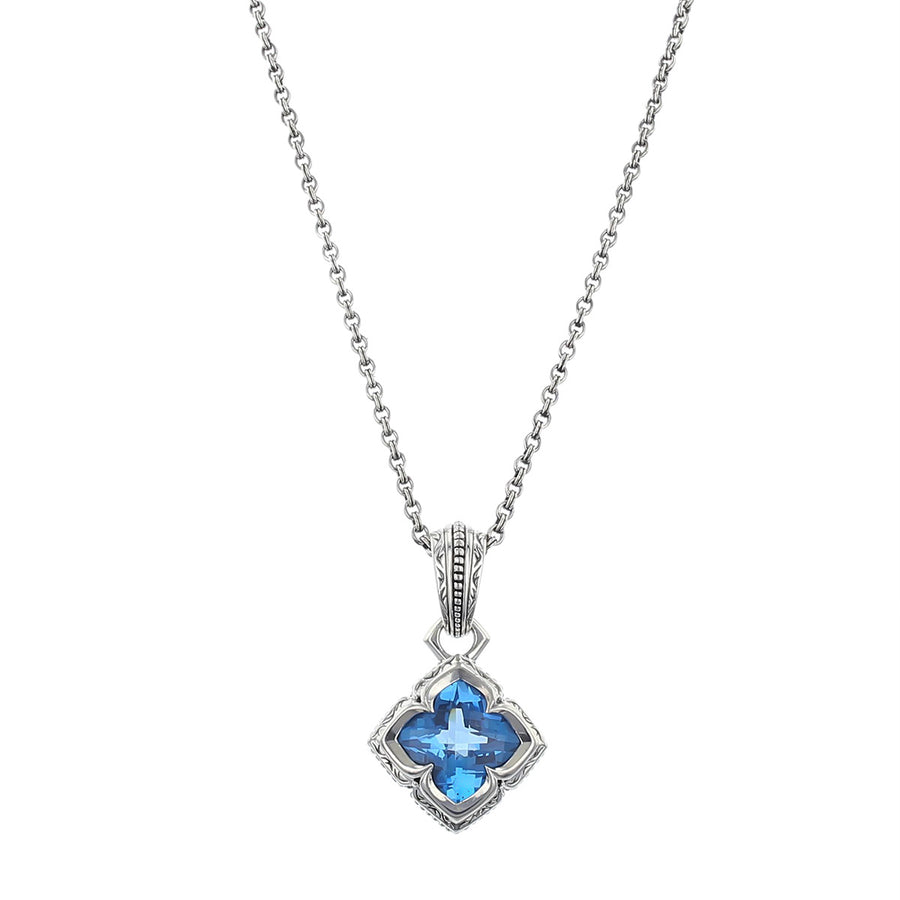 John Hardy Sterling Silver Blue Topaz Necklace