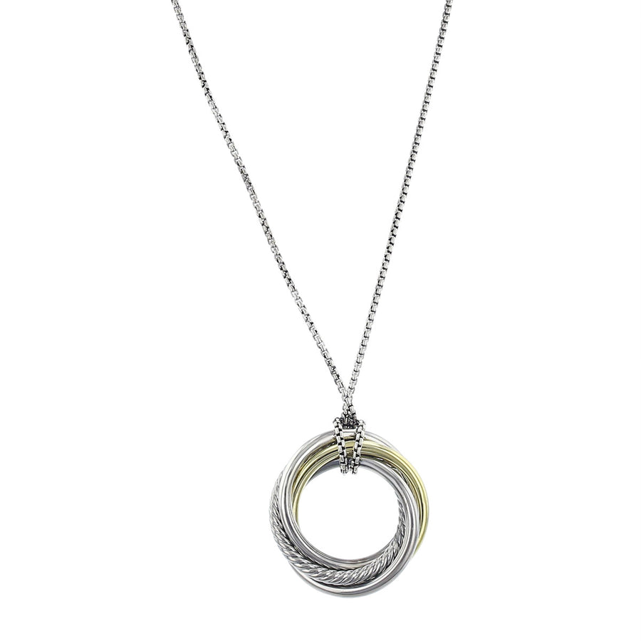 David Yurman Crossover Pendant Necklace with 18K Gold