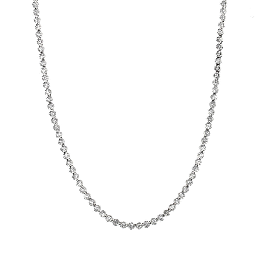 Platinum 3.81-Carat Diamond Necklace
