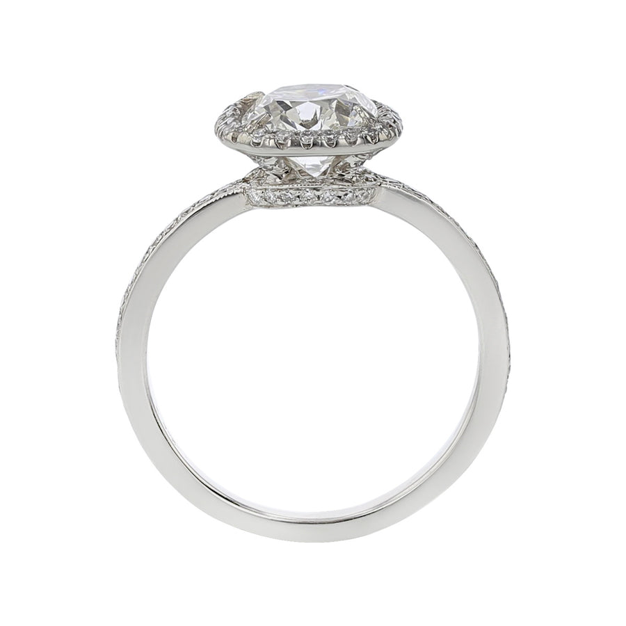 Chopard Cushion-cut Diamond Halo Engagement Ring