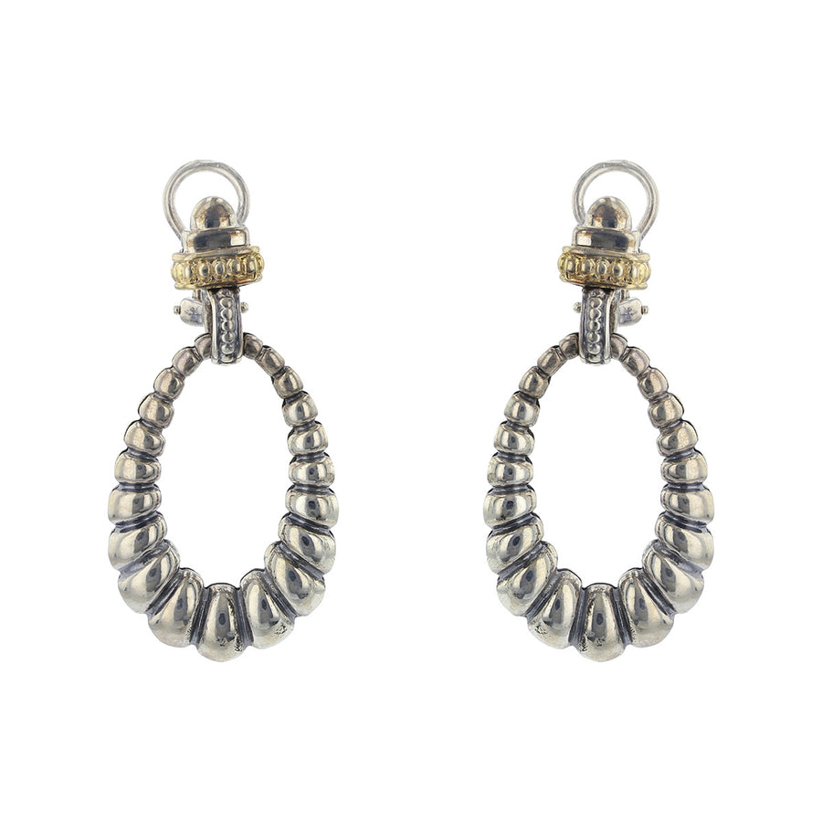 Lagos Caviar Shrimp Earrings in Sterling Silver and 18K Gold