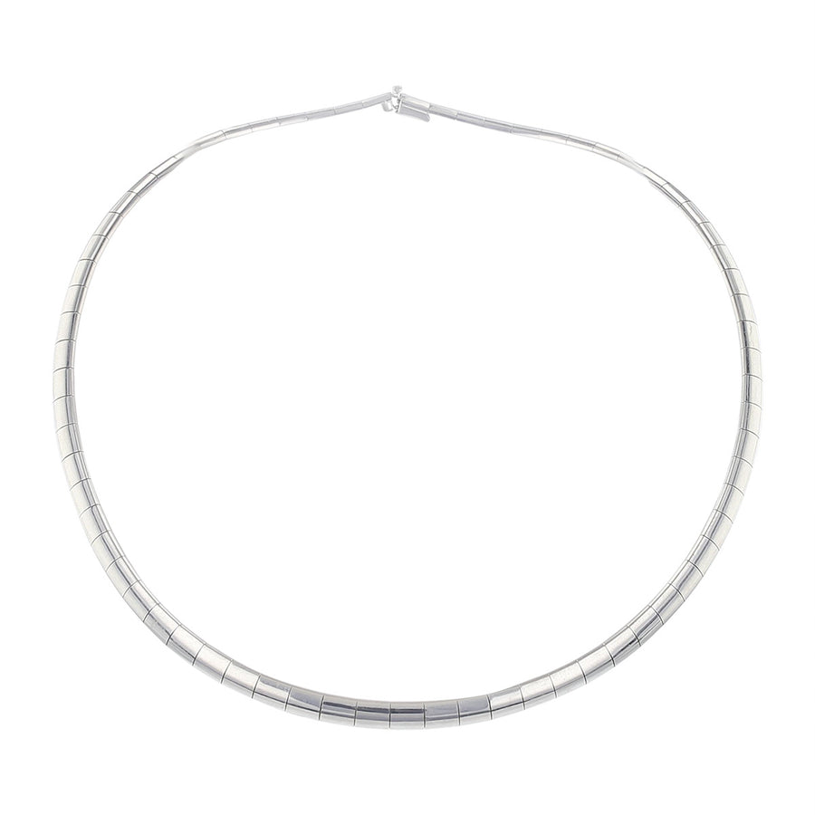 16-Inch 14K White Gold Omega Necklace