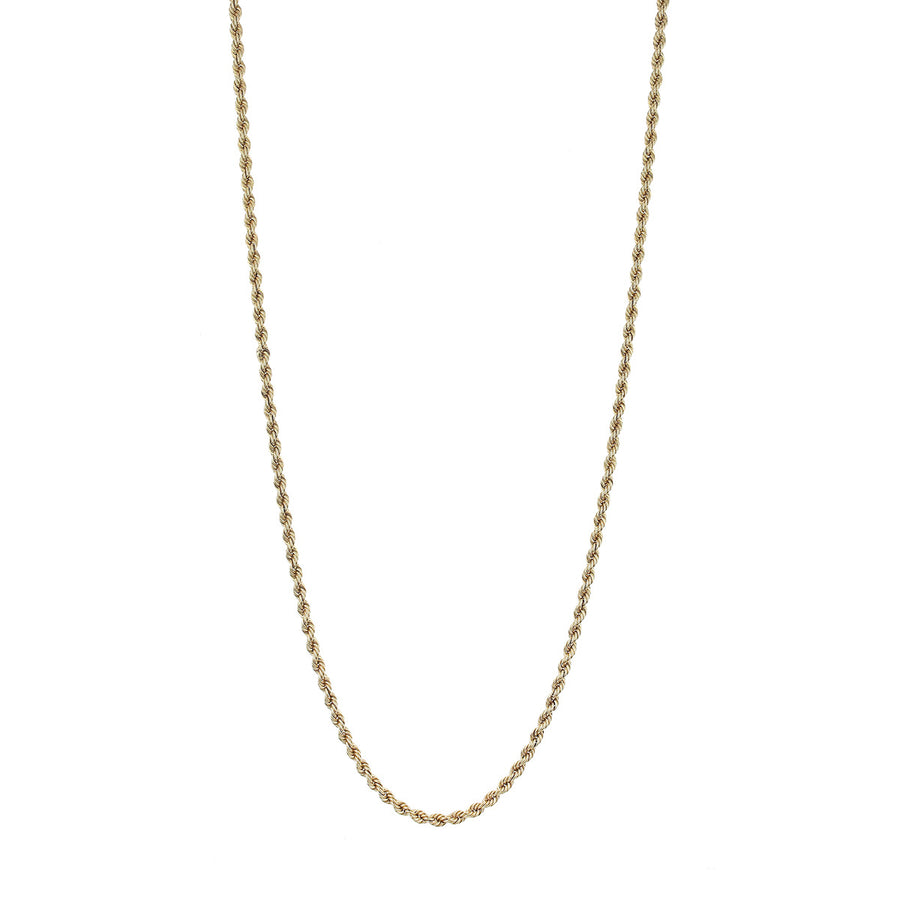 24-Inch 14K Yellow Gold 3.2mm Rope Chain