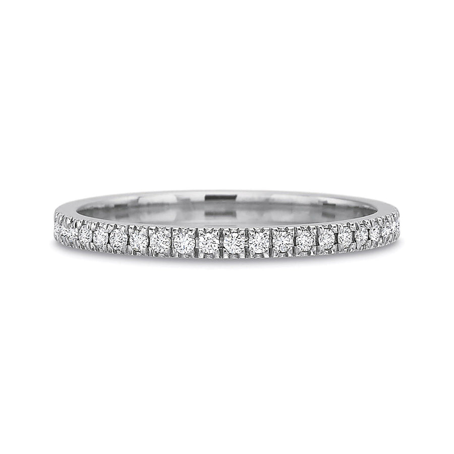 Precision Set 18K White Gold Diamond Eternity Band