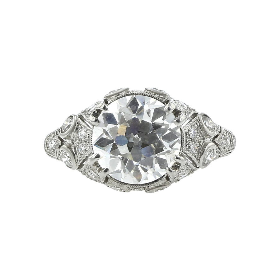 Art Deco 3.03-Carat Diamond Engagement Ring