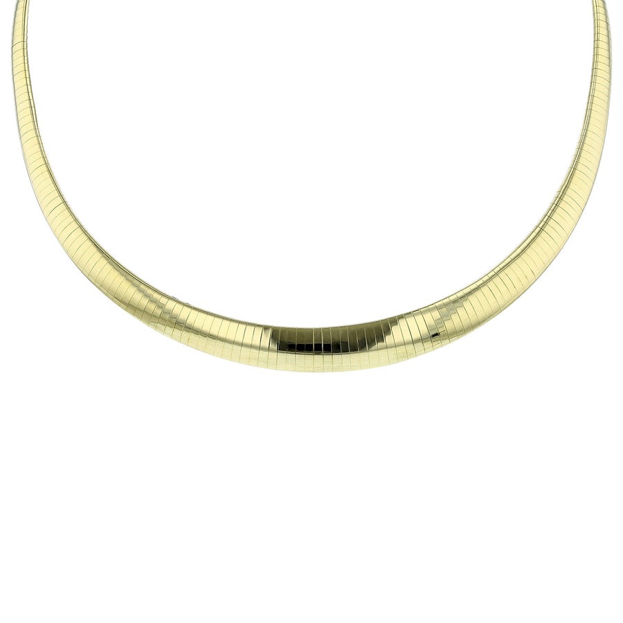 14K Yellow Gold Tapered Omega 16-Inch Necklace