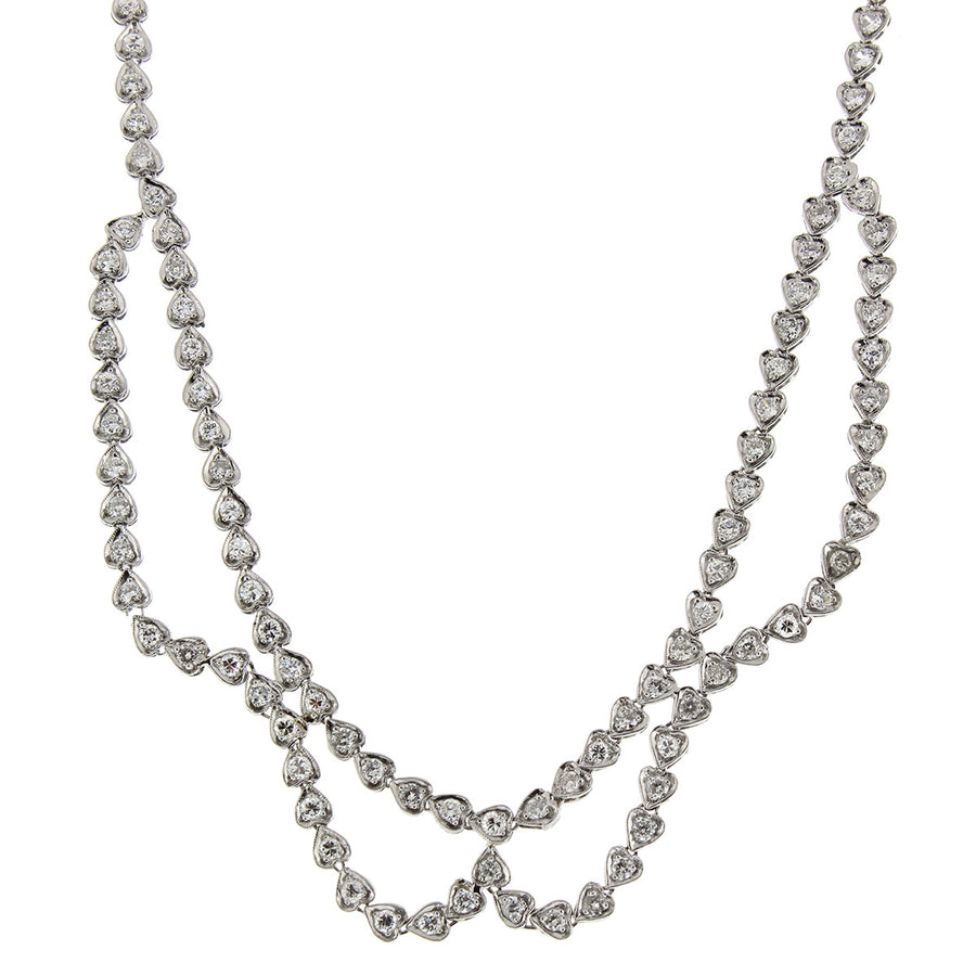 4.00-Carat Diamond Platinum Bib Necklace