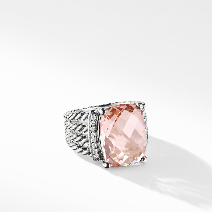 Wheaton Ring with Morganite and Diamonds