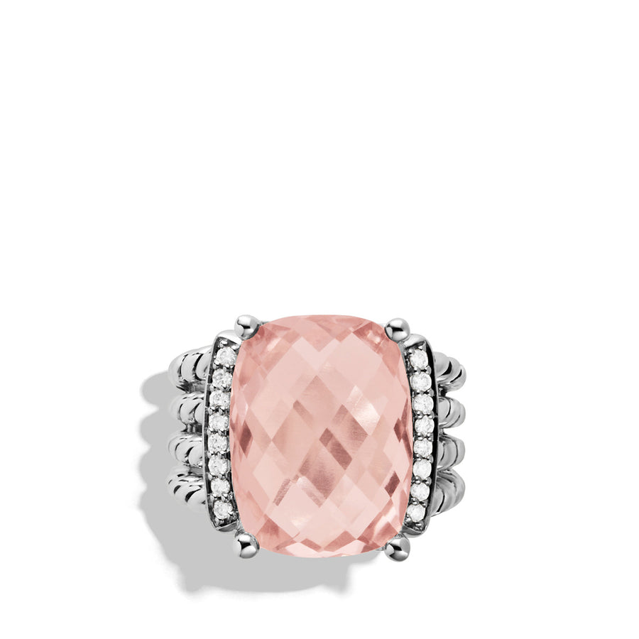 Wheaton Ring with Morganite and Diamonds