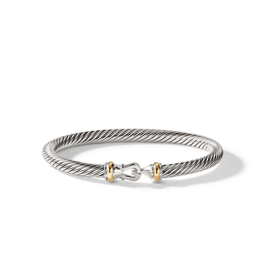 Buckle Bracelet in Sterling Silver with 18K Yellow Gold