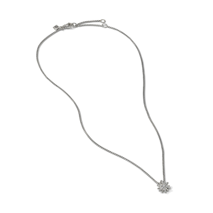 Petite Starburst Station Necklace with Diamonds