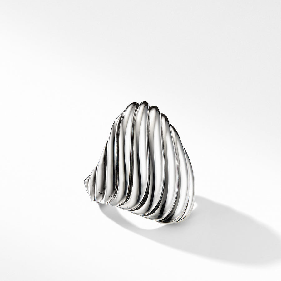 Sculpted Cable Ring in Sterling Silver