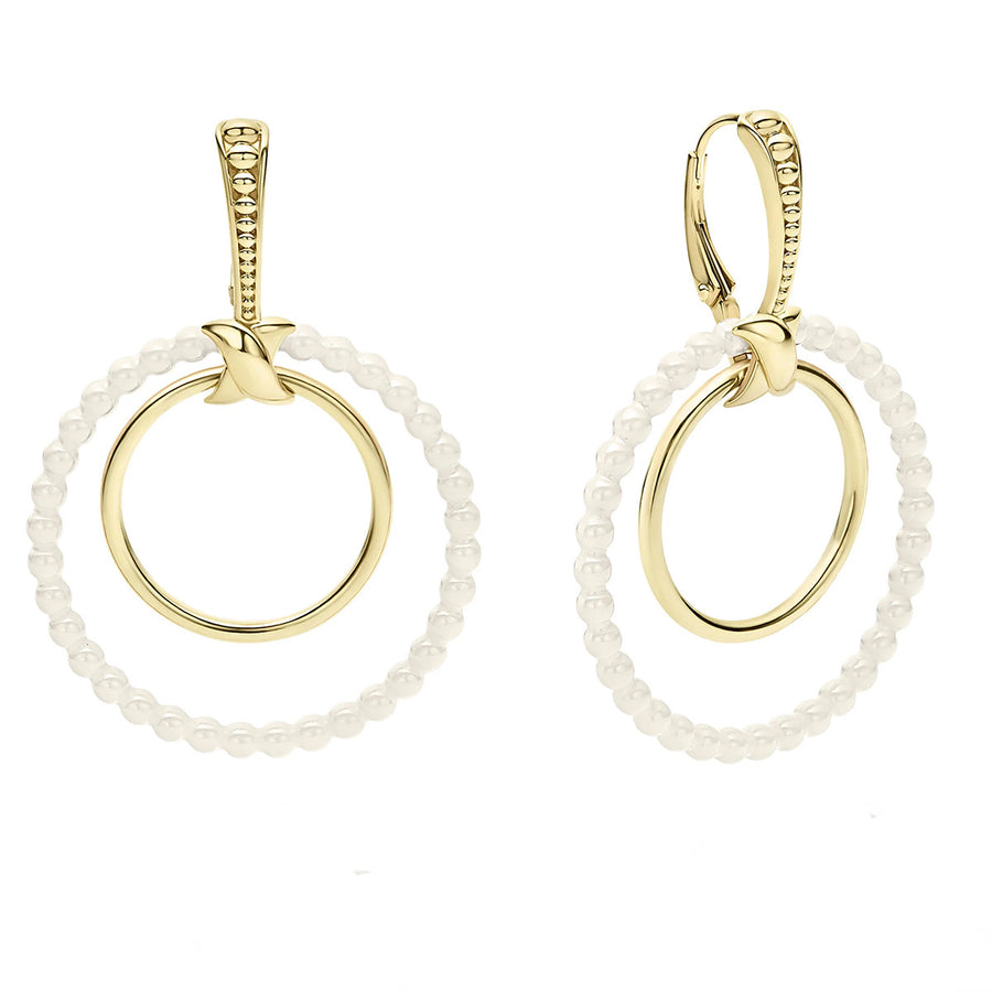 Double Circle Gold Earring Set