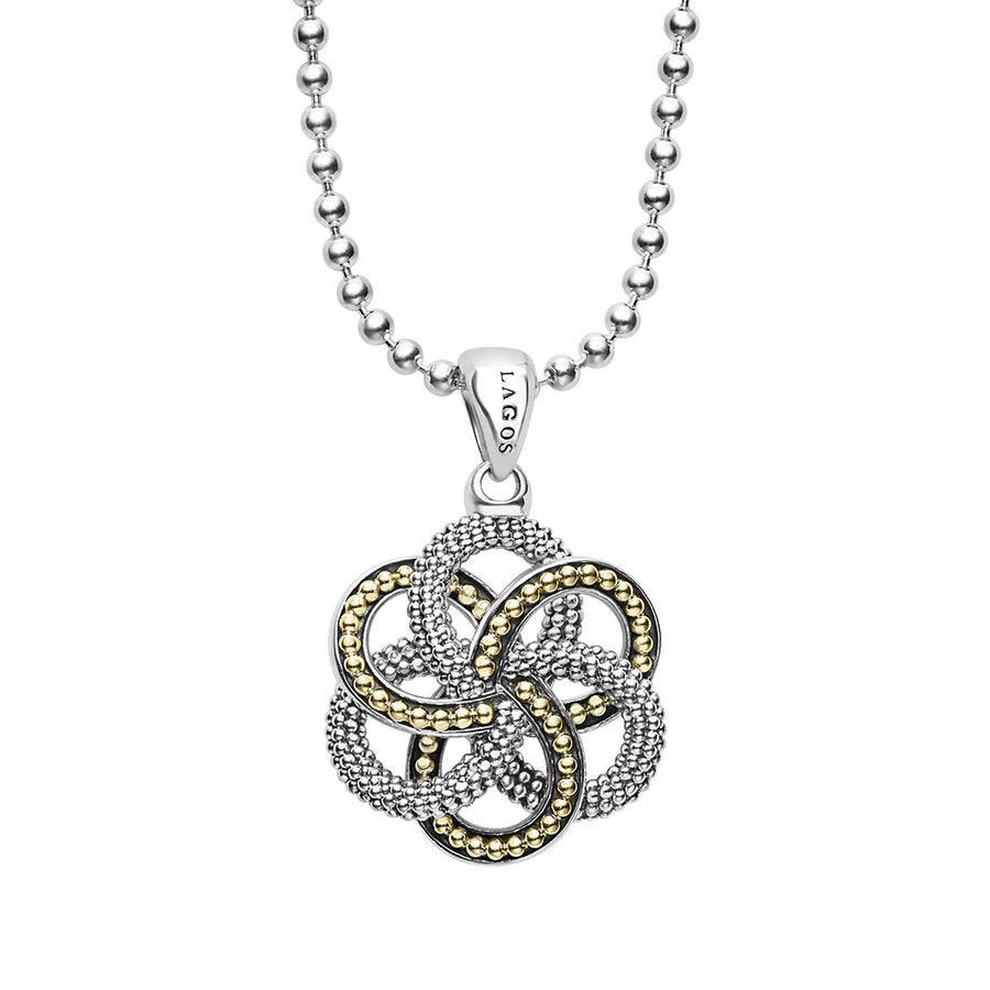 Large Two Tone Pendant Necklace