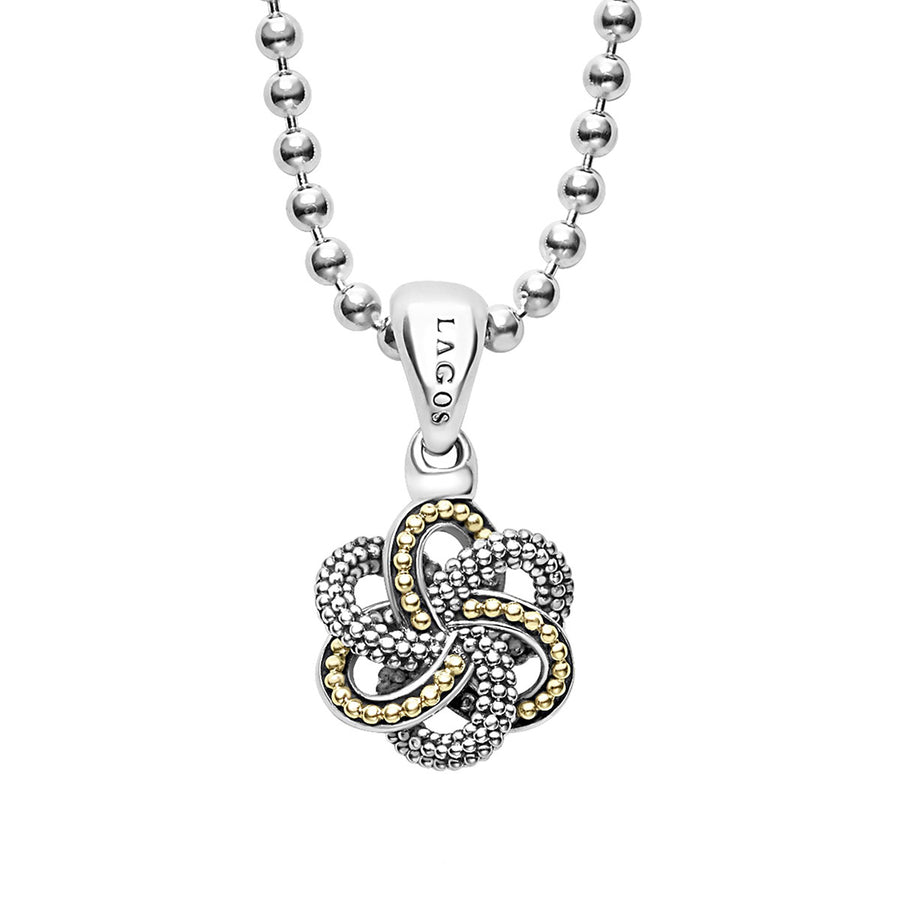 Small Two Tone Pendant Necklace