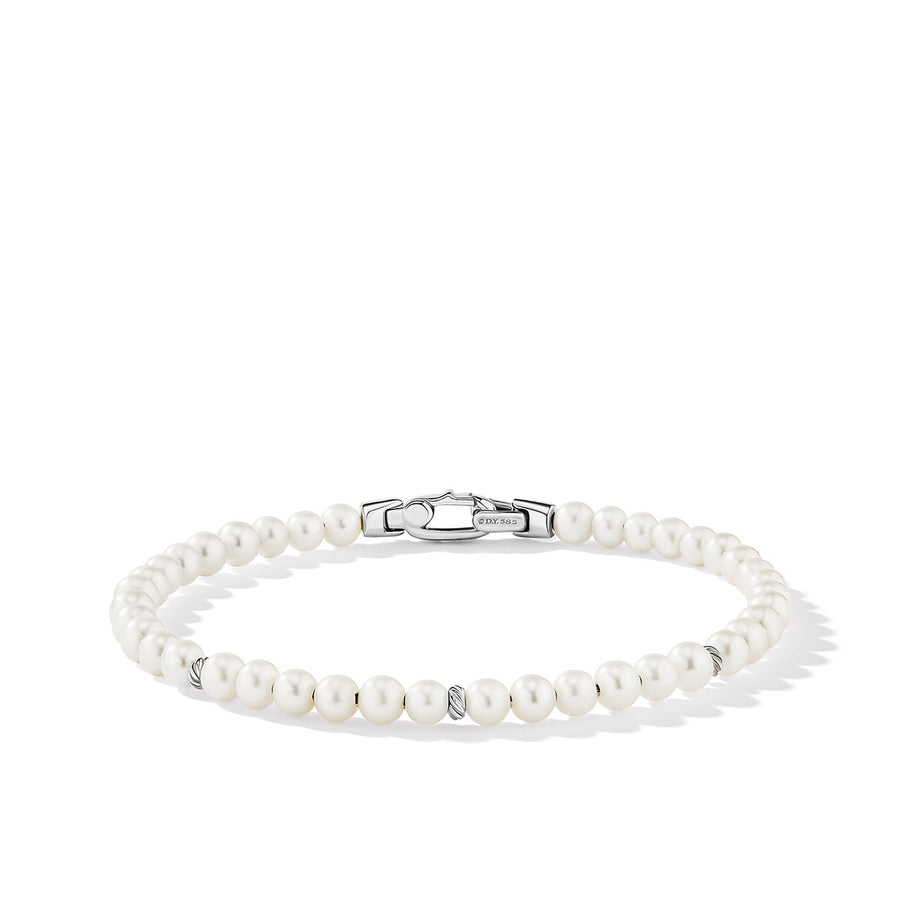Bijoux Spiritual Beads Bracelet in Sterling Silver with Pearls