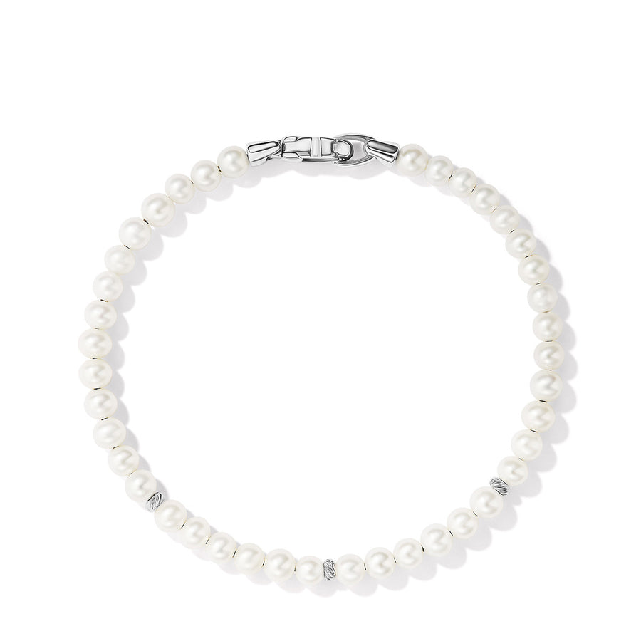 Bijoux Spiritual Beads Bracelet in Sterling Silver with Pearls